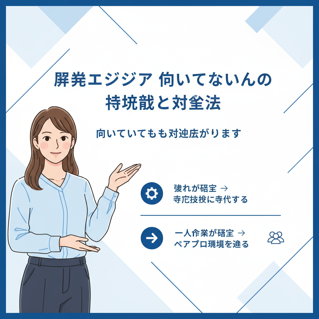 開発エンジニアに向いていない人の特徴と対処法
